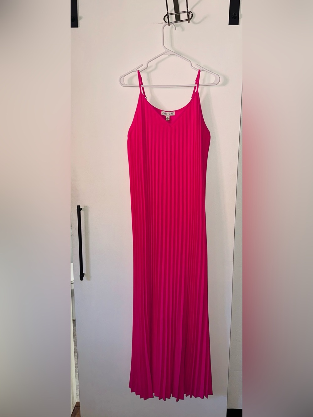 NWT she+sky Pink Pleated Maxi Dress Size Large